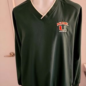 Ashworth Weather Systems University of Miami Water Wind Resistant Pullover XXL